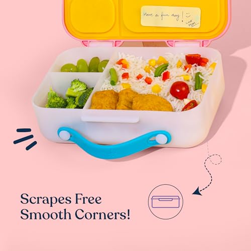 rabitat Munchbee Bento Lunch Box 1000ml | 1+1 Year Brand Warranty | Tiffin Box for School | Lunch Box for Kids Boys & Girls | BPA Free, Leakproof & Durable Bento Design | Miss Butters - Image 3