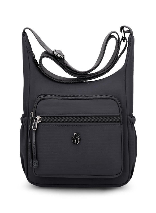 WITERY Crossboby Bags for Women - Waterproof Nylon Multi-Pocket Crossboby Purse for Women, Lightweight Pocketbooks Medium Shoulder Handbag Casual Ladies Hobo Messenger Bags for Work Travel - Image 1