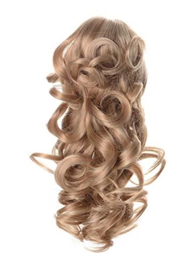 OneDor 12" Synthetic Fiber Natural Textured Curly Ponytail Clip In/On Hair Extension Hairpiece (24H613) - Image 1