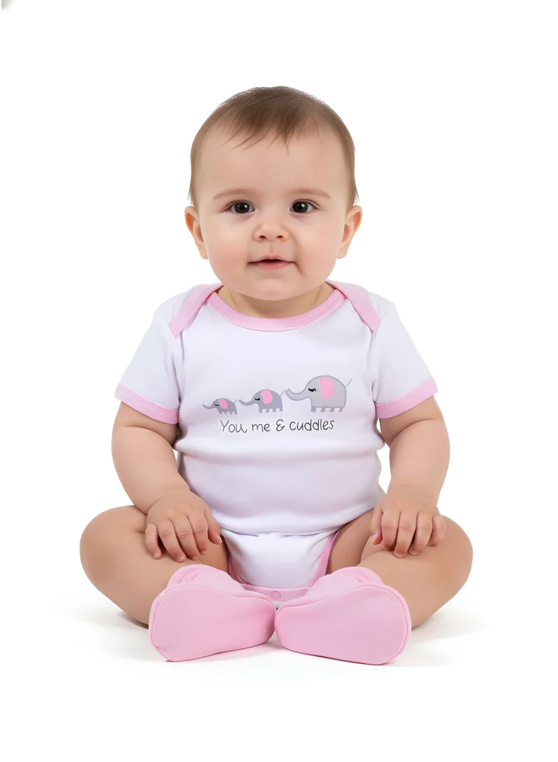 بمبىمىشى بودي سوت بأكمام قصيرة بطبعة حيوانات من بامبي ميتشي لحديثي الولادة -  قطع