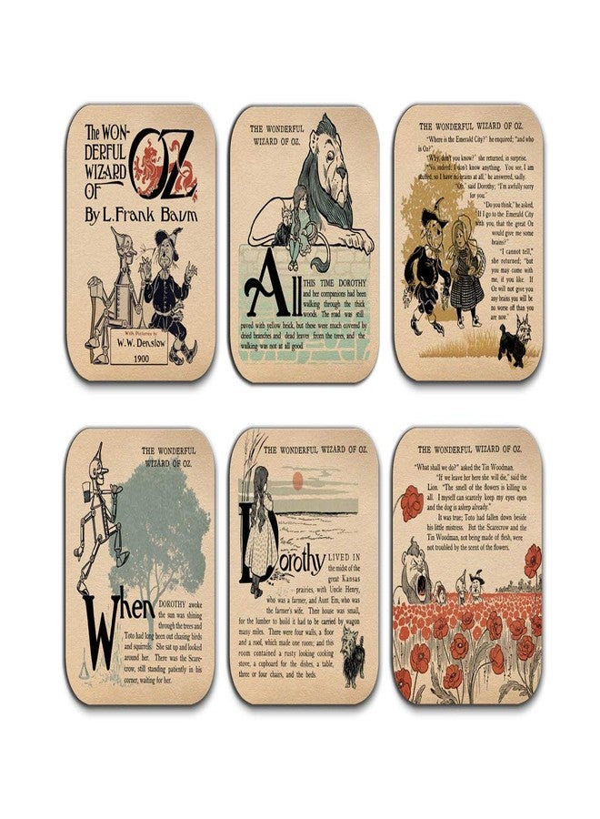Universal Zone Set of 6 Wizard of Oz Drink Coasters. Six Mug Coasters with The Wonderful Wizard of Oz Book Design, Text and Illustrations. - Image 1