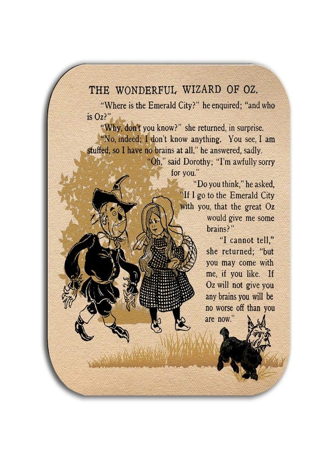 Universal Zone Set of 6 Wizard of Oz Drink Coasters. Six Mug Coasters with The Wonderful Wizard of Oz Book Design, Text and Illustrations. - Image 4