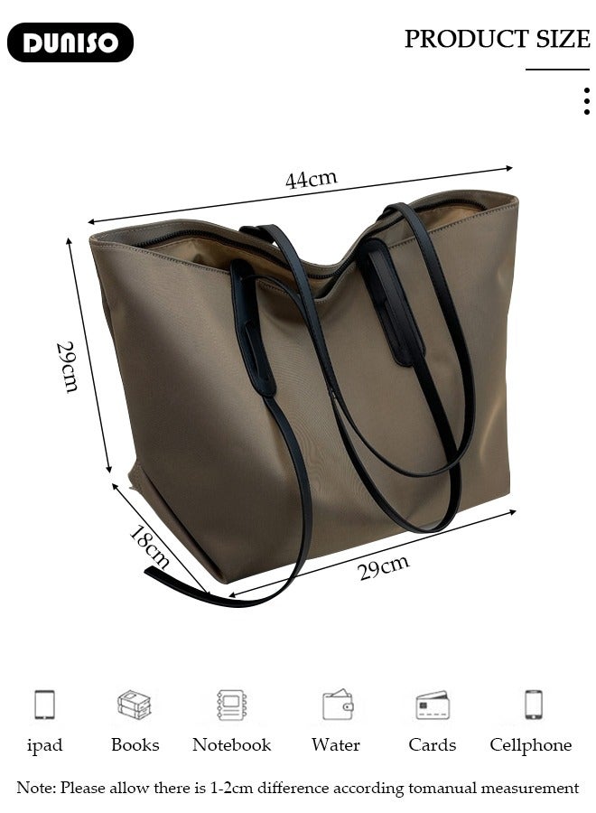 DUNISO Women's Shoulder Tote Bag Faux Leather Handbag for Women Large Capacity Messenger Bag, Fashionable Travel Shoulder Bag for Ladies Girls College Students  - Image 4