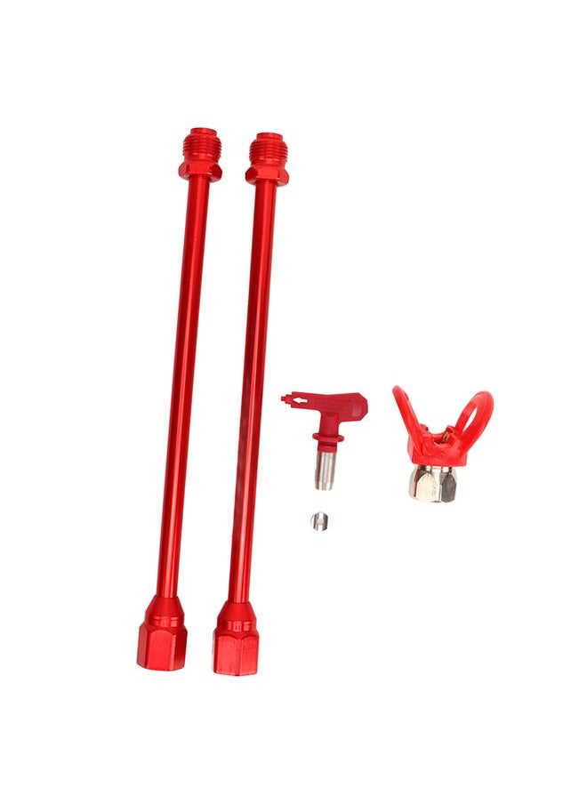 Thoraya 2PCS Spray Extension Rod G7/8 14 Stainless Steel Sprayer Tip Extension Pole Replacement for Home Red  - Image 1