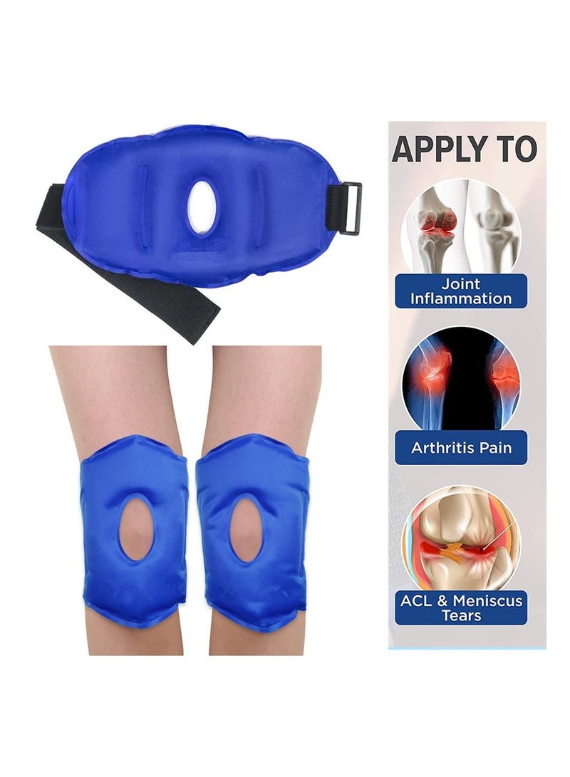 2 Pack Reusable Knee Cold Gel Pack for Knee Replacement Surgery Recovery Bursitis Arthritis Pain Relief - Image 2