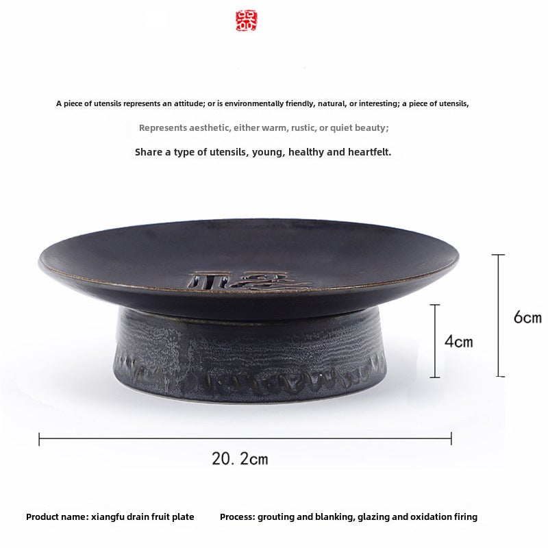 Ceramic Lotus Elevated Fruit Plate Creative Dessert DishXiangfuli Fruit Plate (Wujin) Xiangfuli Fruit Plate (Wujin) 