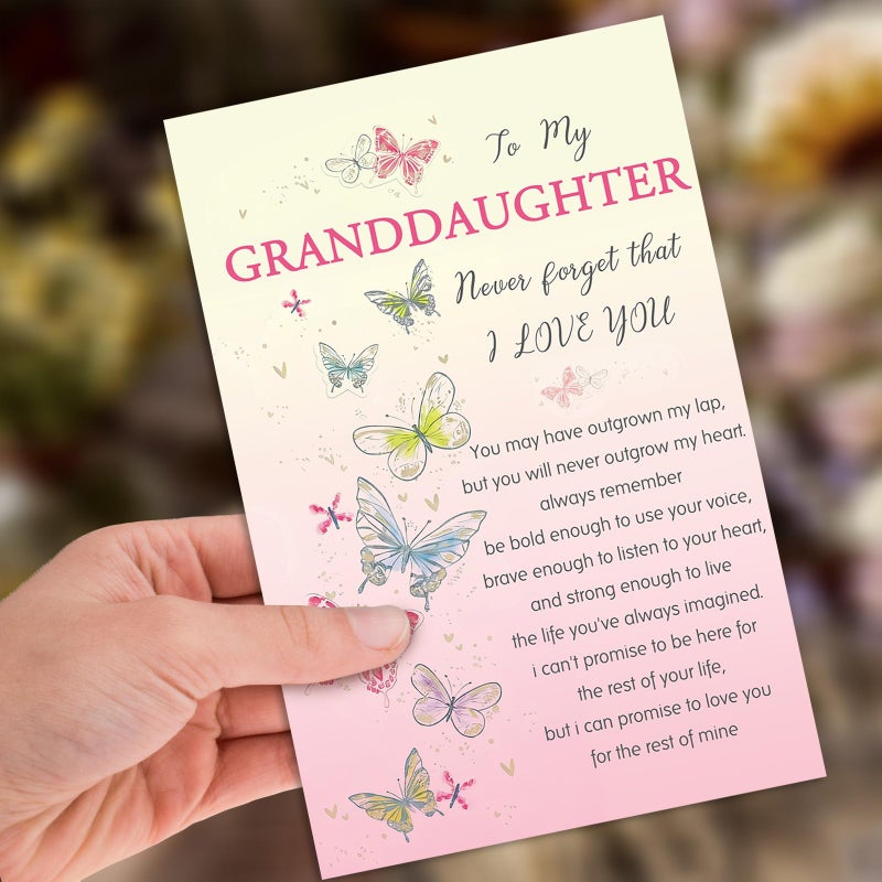 HEJOYN Granddaughter Birthday Card, Birthday Card Gift for Granddaughter - Image 5