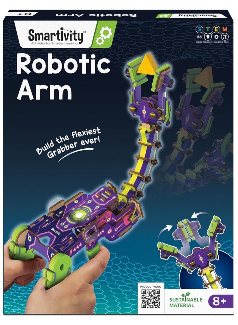 Smartivity Robotic Arm for Kids 8-14 Years | Handheld Grabber with Flexible Neck | Birthday/Christmas Gift for Boys & Girls I Educational Science Toy for Creative Play for 8,9,10,11,12,13,14 Years - Image 1