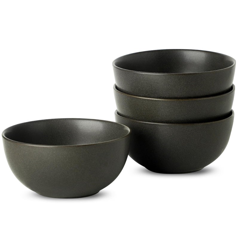 Tikooere Cereal Bowls, 24 oz Soup Bowls Set of 4, Ceramic Bowls Set for Salad, Fruit, Breakfast, Dessert, Stoneware Bowls for Kitchen, Dishwasher & Microwave Safe, Matte Black - Image 1