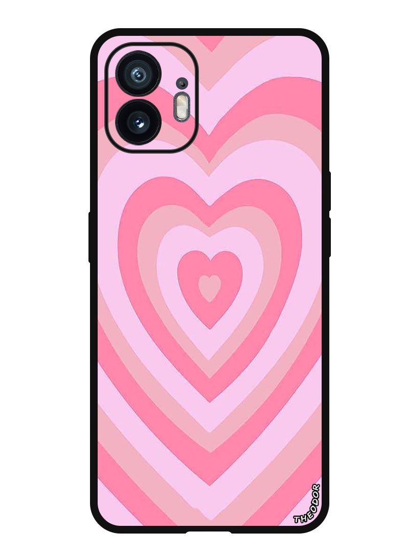 Theodor Protective Case Anti Scratch Shock Proof Bumper Cover For Nothing Phone (2) Pink Heart - Image 1