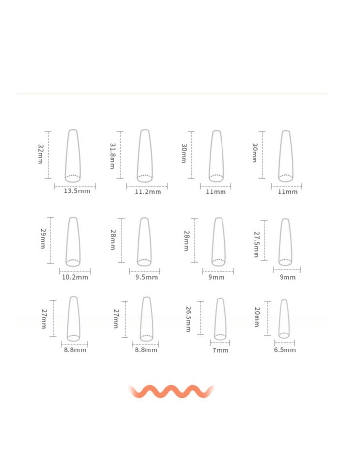 24Pcs Press-On Nails Set with Pink Marble Design & Gold Glitter - Almond Shape, Includes Nail Glue, Nail File & Cleaning Pad, Long-lasting & Easy Application Kit for Women - Image 5