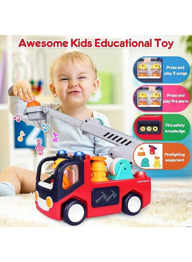 Riolio Toy Truck with Tool Figurines, Enhances Children's Safety Awareness, Hand-Eye Coordination, and Imagination, Ideal Educational Toy for Boys and Girls  - Image 4
