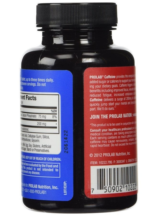 PROLAB ProLab Caffeine Tablets 100 Count  - Image 3