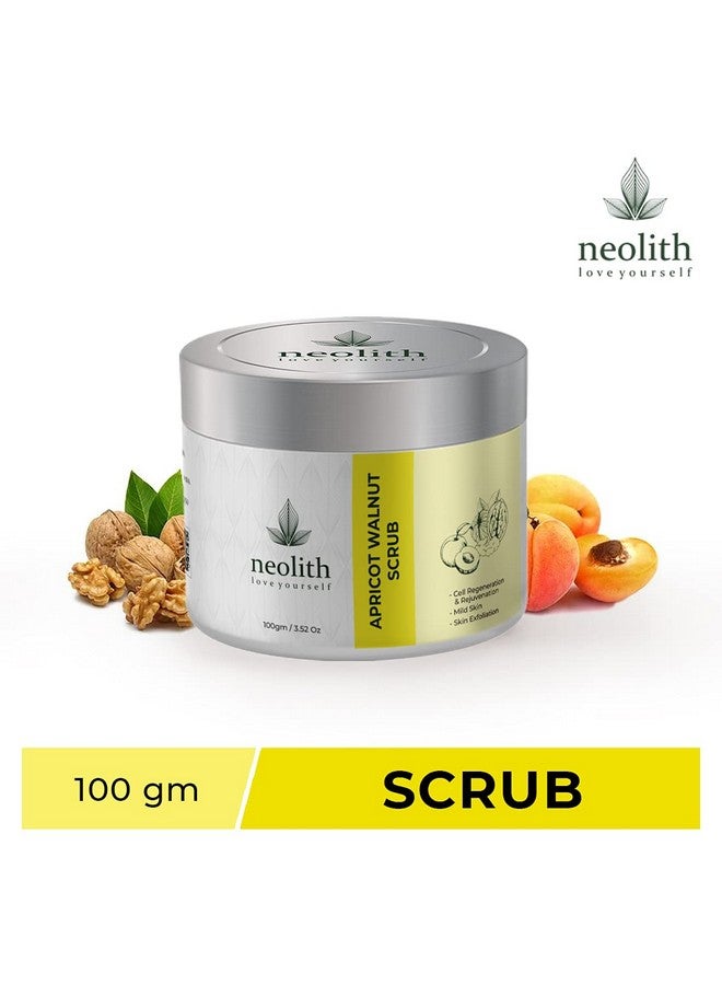 Neolith Apricot Walnut Face Scrub with Vitamin E and Almond oil (100gm) for Skin Detox, Gentle Exfoliation and Tan Removal | Removes White heads, Black heads, Brightens skin, Removes excess oil | D Tan scrub, Lip scrub, Deep cleansing, Skin Revitalizing | For Dry/Normal Skin | Organic | Paraben, Silicon, Mineral oil & SLS Free | For Men & Women - Image 2