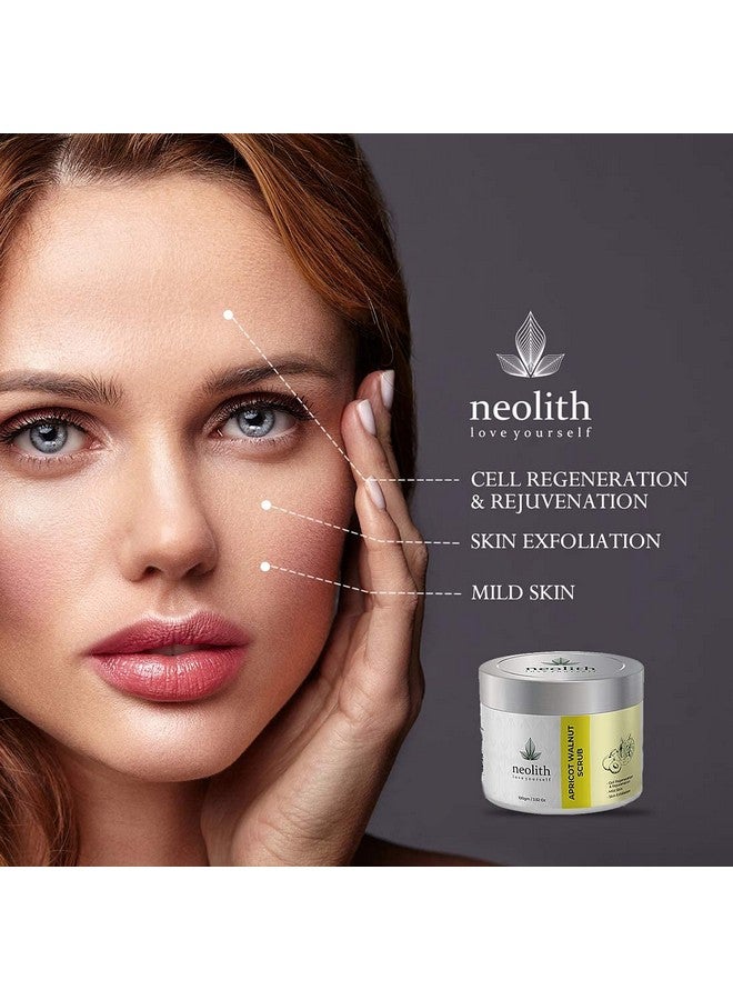 Neolith Apricot Walnut Face Scrub with Vitamin E and Almond oil (100gm) for Skin Detox, Gentle Exfoliation and Tan Removal | Removes White heads, Black heads, Brightens skin, Removes excess oil | D Tan scrub, Lip scrub, Deep cleansing, Skin Revitalizing | For Dry/Normal Skin | Organic | Paraben, Silicon, Mineral oil & SLS Free | For Men & Women - Image 5