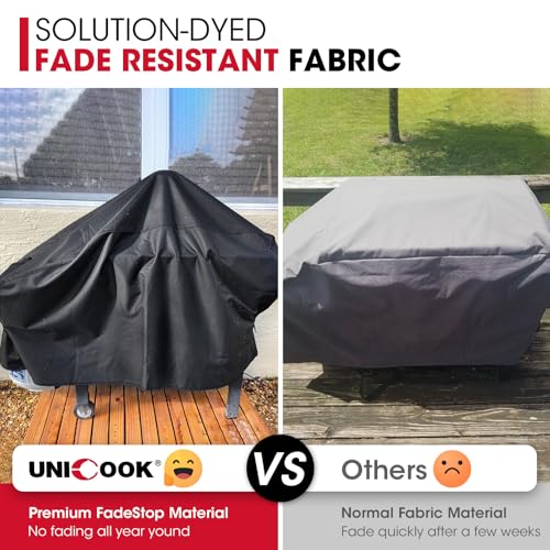 Unicook 28 Inch Griddle Cover for Blackstone and Nexgrill Cooking Station, Heavy Duty Waterproof Flat Top BBQ Grill Cover with Sealed Seam, Includes Support Pole, Black - Image 3