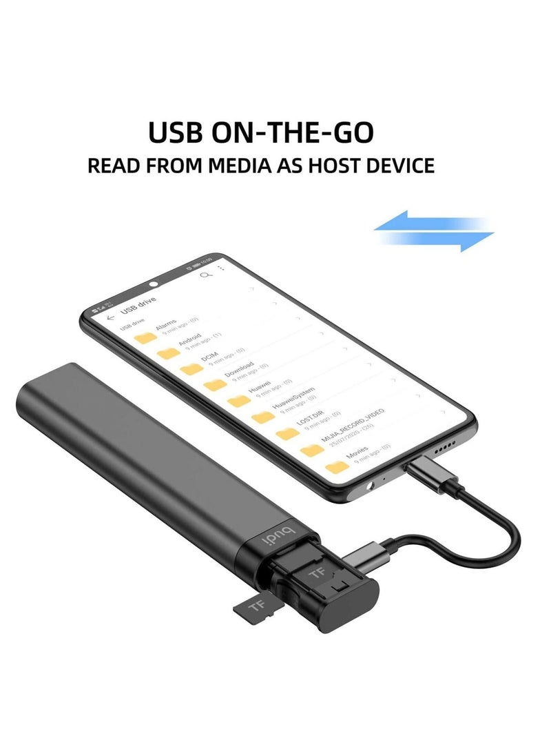 Budi 9-in-1 Essential Travel Charging & Data Sync Cable Stick - Red - Image 4