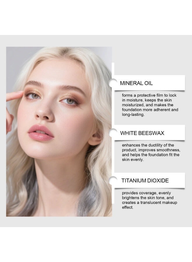 زيفوكو Blanc Cover Cream Stick V - مؤسسة تغيير اللون الكورية مع فرشاة قابلة للفصل - ماكياج قاعدة التغطية (أبيض العاج ، 0.46 أوقية) - Image 4