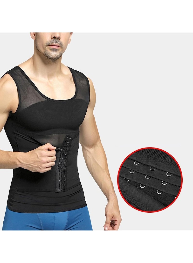 DubaiGallery Men Body Shaper Vest Tummy Control Tank Top Compression Waist Slimming Shirts - Image 4