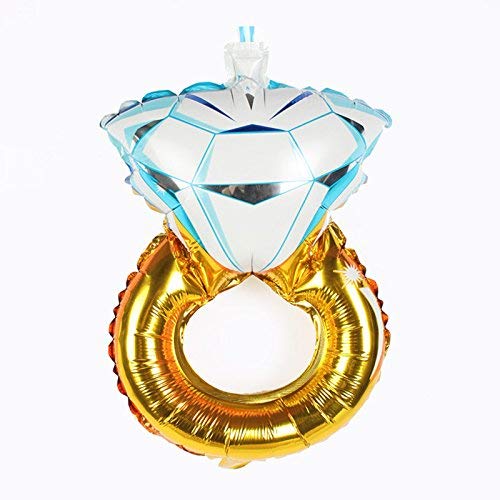 Balloonistics Engagement Ring Balloon, Wedding Rings Foil Balloons Set of 1(Romantic Wedding, Bridal Shower, Anniversary,Vow Renewal,Bachelorette Party Balloon - Ring Foil, Gold (1 PCS) - Image 1