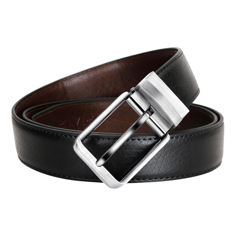 CREATURE Reversible Pu-Leather Formal Belt For Men(Color-Black/Brown||BL-01|| 46 inches length|| Waist upto -40 inches) - Image 2