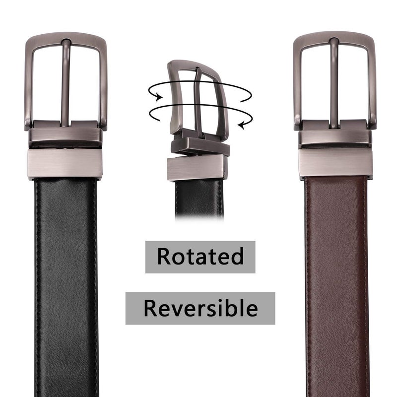 CREATURE Reversible Pu-Leather Formal Belt For Men(Color-Black/Brown||BL-01|| 46 inches length|| Waist upto -40 inches) - Image 4