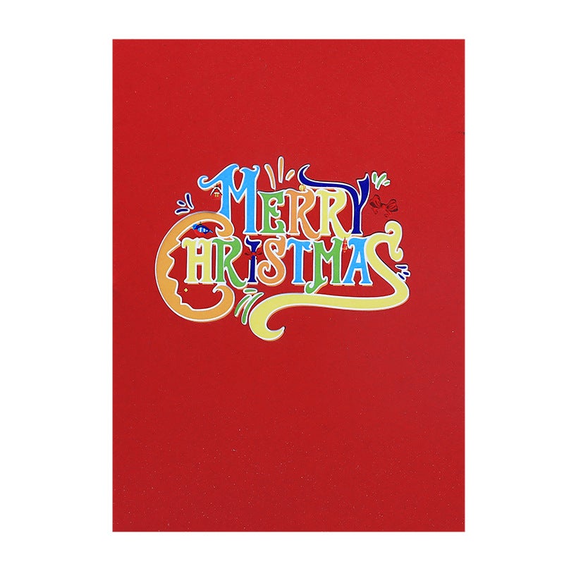 New Creative Three-Dimensional Christmas Greeting Card Color Printing Christmas Tree 3D Pop-Up Holiday Blessing Christmas Card - Image 4