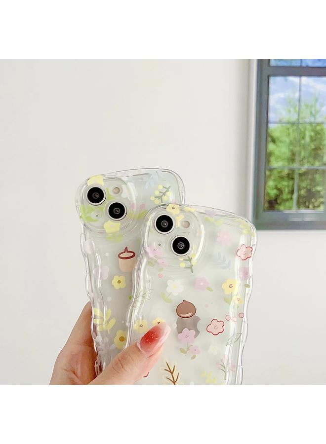 اس-توب جراب لهاتف iPhone 14 جراب هاتف صغير مزهر مع سوار - Image 3