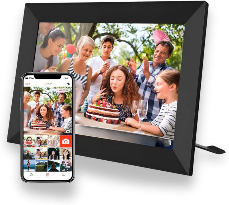 PICCASIO™ 32GB Smart WiFi Digital Photo Frame with 10.1 inch IPS Touch Screen - Showcase Your Favorite Photos and Videos in Style
