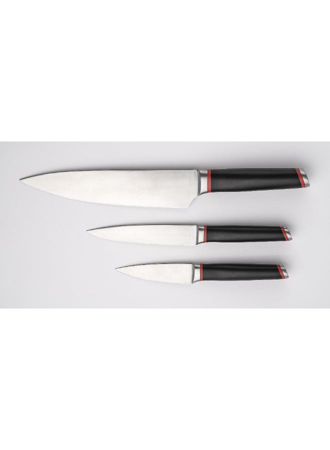 HATCHEN 6-Piece Stainless Steel Sharp Blade Kitchen Knife Set with Storage Block Multicolour 35.5 x 8.8 x 27.5 cm AH80 - Image 2