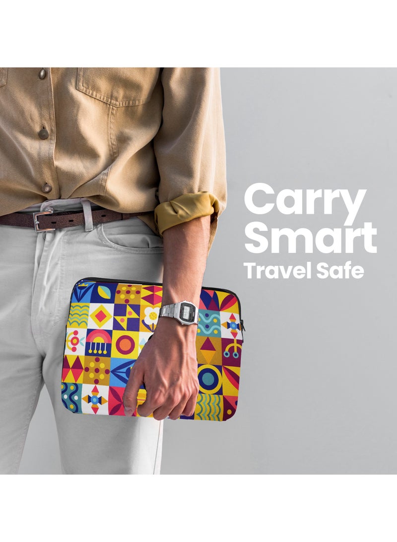 تيديلين جراب كمبيوتر محمول مقاس 14.1 بوصة - تصميم طبيعي تجريدي مطبوع، غطاء واقٍ سميك من مادة النيوبرين - جراب كمبيوتر محمول خفيف الوزن ومتين وأنيق لأجهزة الكمبيوتر المحمولة وأجهزة ماك بوك والملحقات - Image 4