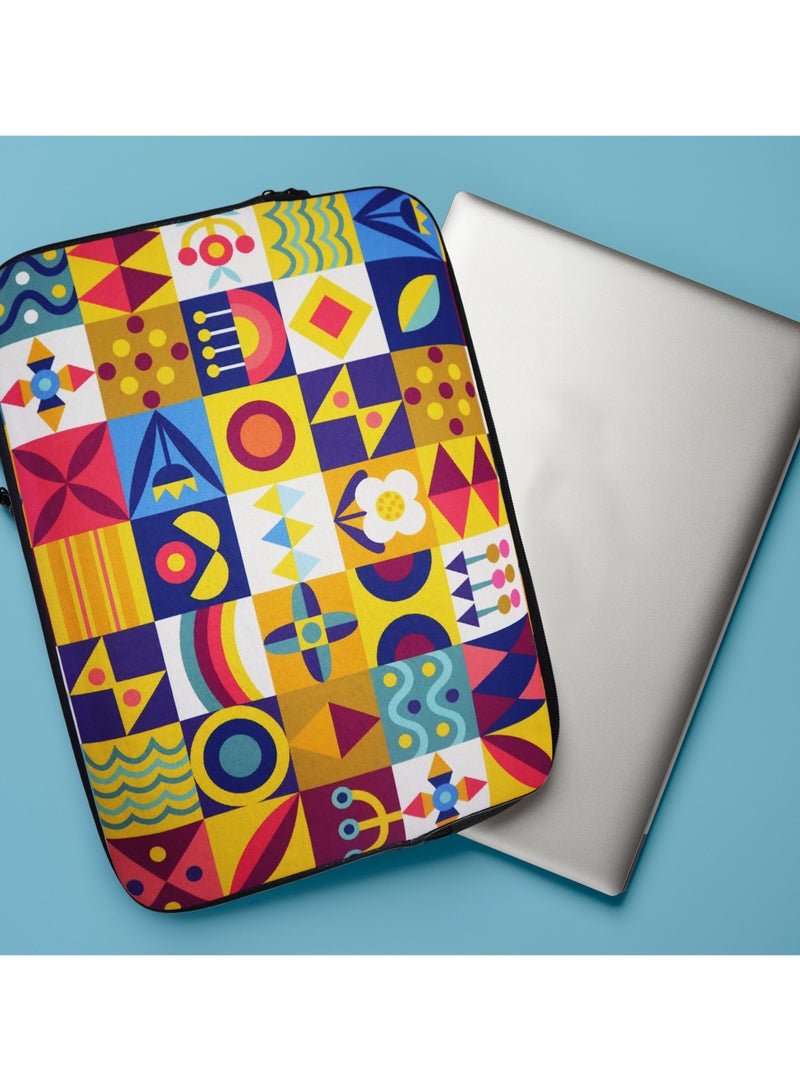 تيديلين جراب كمبيوتر محمول مقاس 14.1 بوصة - تصميم طبيعي تجريدي مطبوع، غطاء واقٍ سميك من مادة النيوبرين - جراب كمبيوتر محمول خفيف الوزن ومتين وأنيق لأجهزة الكمبيوتر المحمولة وأجهزة ماك بوك والملحقات - Image 3