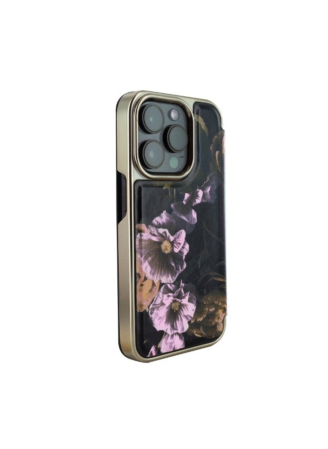Ted Baker - iPhone 15 Pro Max Case -  Mirror Folio - Paper Flowers - Image 1