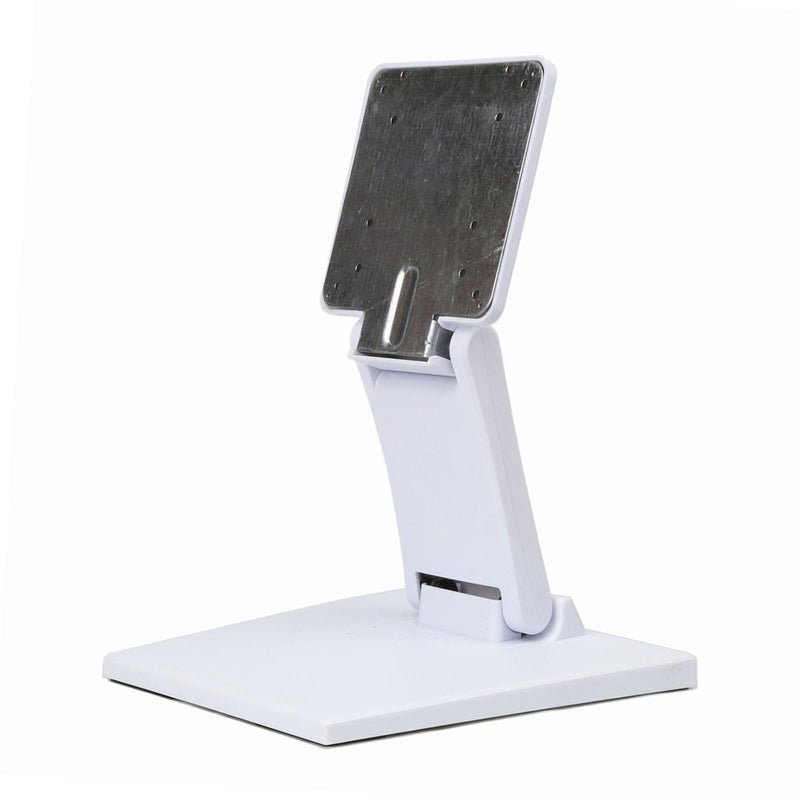 WEARSON Single Adjustable LCD Monitor Stand Mount Folding VESA Monitor Desk Stand with VESA Hole 75x75mm 100x100mm (White) - Image 1