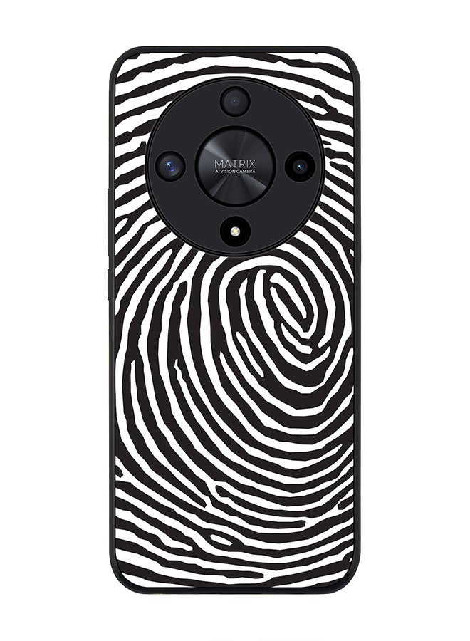 Stylizedd Rugged Black edge case for Honor X9b, Slim fit Soft Case Flexible Rubber Edges Anti Drop TPU Gel Thin Cover- Finger Prints - Image 1