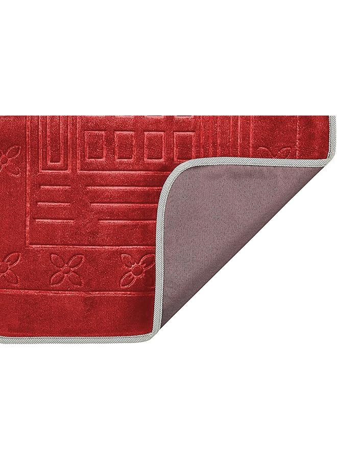 erorex Floodable Praying Mat Foldable Meditation Mat With Back Rest Prayer Rug With Carrying Bag Poratble Cushioned And Padded Prayer Rug For Salah Size 110  - Image 3