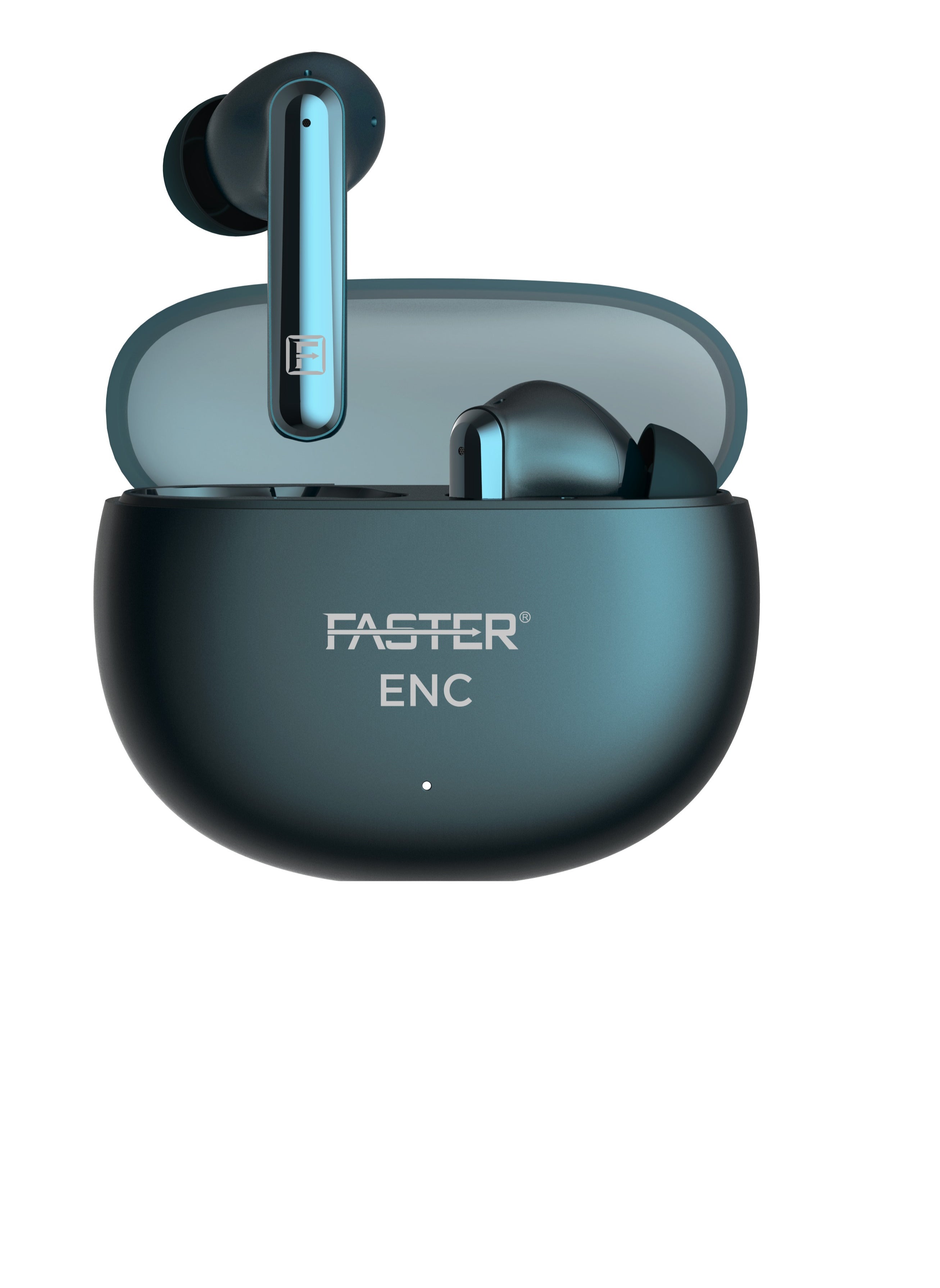 Faster E22 Wireless Earbuds with Active Noice Cancellation (ANC) - 35 Hours Playtime with Bluetooth 5.3 - HiFi Stereo Sound Airpods - Gaming Mode with Ultra-Low Latency - IPX4 Waterproof Earbuds - For Exercise, Gym - Compatible with iPhone & Android (Green) 