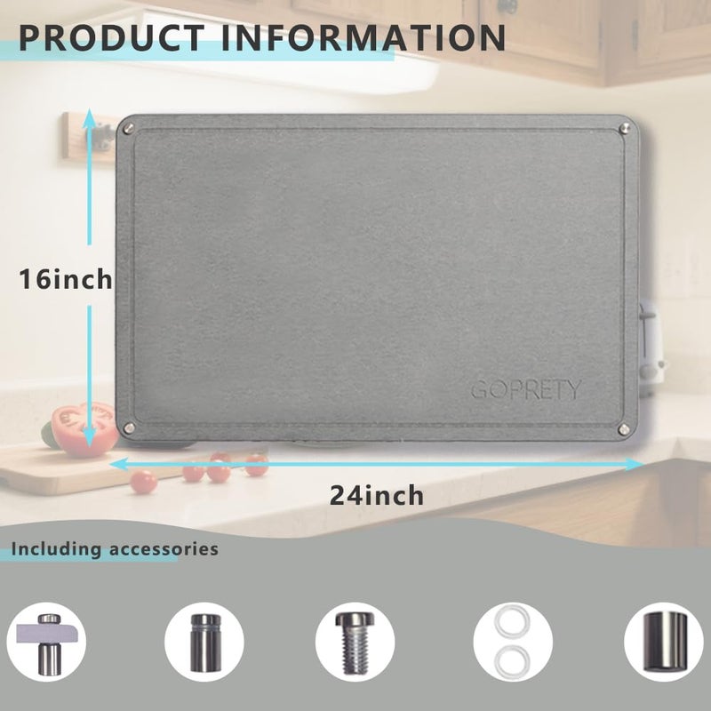 GOPRETY Quick Dry Stone Drying Mat for Kitchen Counter - 24"Ã— 16" Extra Large Absorbent Diatomaceous Earth Dish Rack Mat, Non-Slip Stone Drying Mat for Kitchen Dishes - Image 2