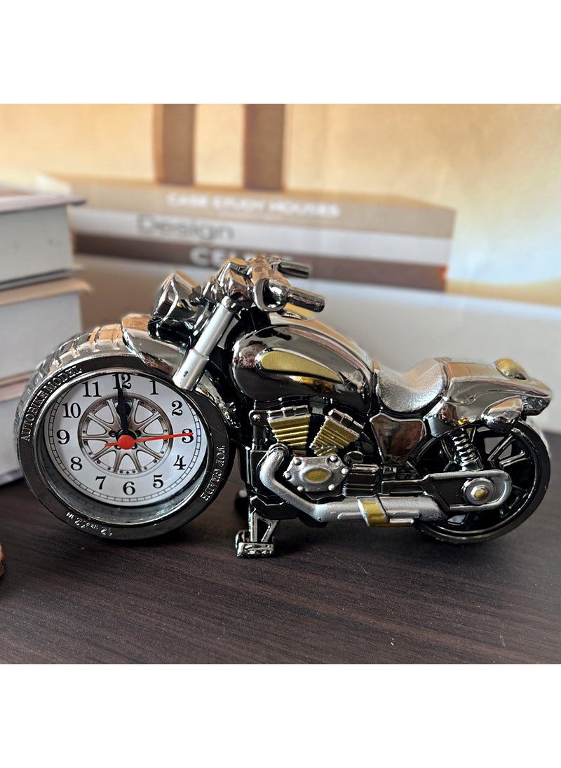 Generic - Creative Motorcycle Alarm Clock Modern Bedroom DecorMotorcycle black two-color Motorcycle black two-color - Image 1