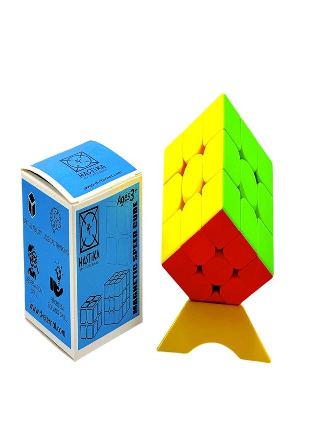Hastika Magnetic Cube 3X3 High Speed Stickerless Magic Magnet Cube 3 By 3 Magnetic Puzzles, 3+ Years - Image 1