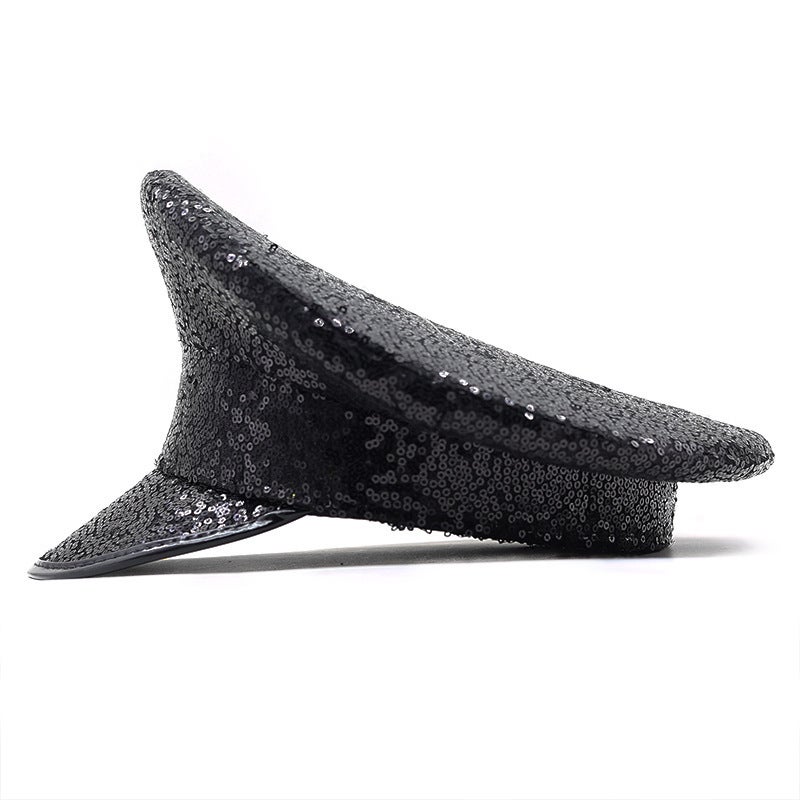 Sequins Baseball Cap Women Letter Silver Glitter Punk Hat - Image 4