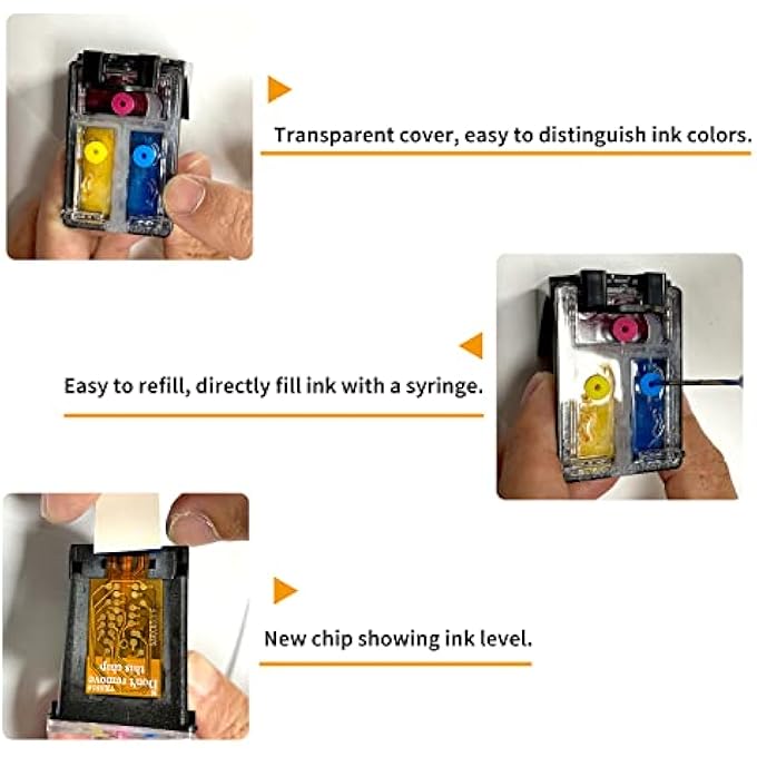 PG-245XL CL-246XL REFILLABLE INK CARTRIDGES COMPATIBLE WITH TR4520 TR4522 TR4527 TS3100 TS3129 TS3300 TS3320 TS3322 TS202 TS302 MG2420 MG2520 MG2525 MG2920 MG2922 MG3020 MG3022 MG3029 PRINTER - Image 3