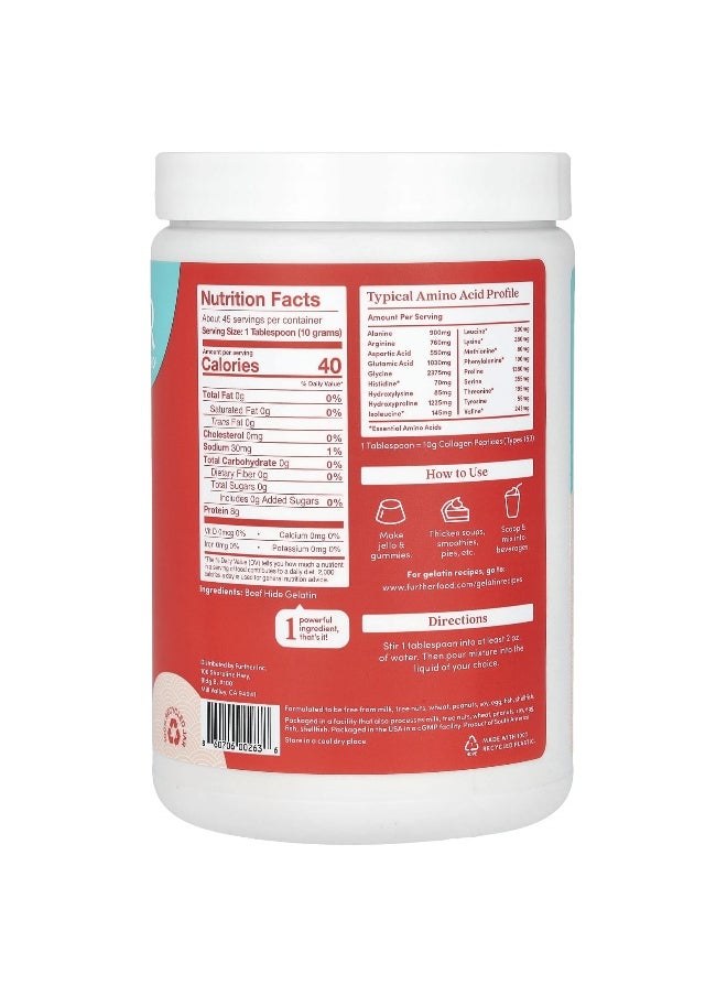 Further Food Further Food, Grass-Fed Gelatin Powder, Unflavored, 15.87 oz (450 g)  - Image 2