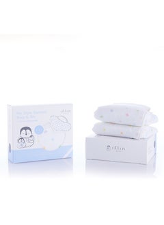Iflin Baby My Style Bamboo Burp & Bib 12″x24″ (2 Pcs.) - Playful Sky 
