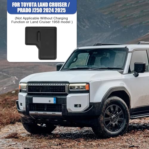 PSLER Wireless Charging Mat for Land Cruiser Prado LC250 J250 2024 2025 Interior Accessories Silicone Non-Slip Anti-Dust Mat(NOT for 1958) Center Console Wireless Charging Protective Mat - Image 2