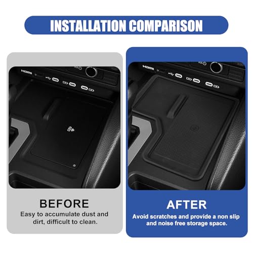 PSLER Wireless Charging Mat for Land Cruiser Prado LC250 J250 2024 2025 Interior Accessories Silicone Non-Slip Anti-Dust Mat(NOT for 1958) Center Console Wireless Charging Protective Mat - Image 5