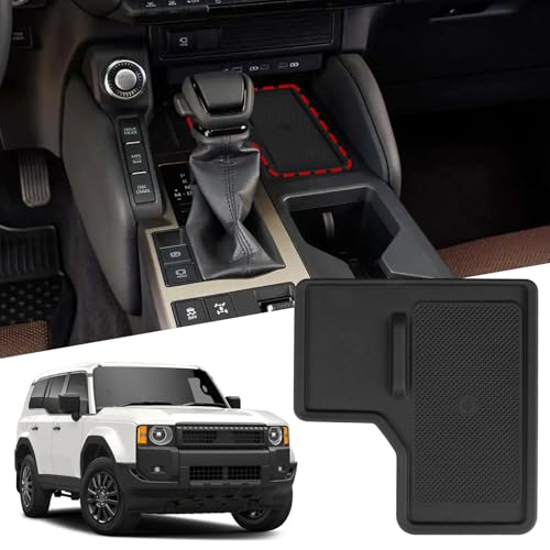 PSLER Wireless Charging Mat for Land Cruiser Prado LC250 J250 2024 2025 Interior Accessories Silicone Non-Slip Anti-Dust Mat(NOT for 1958) Center Console Wireless Charging Protective Mat - Image 1
