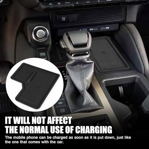 PSLER Wireless Charging Mat for Land Cruiser Prado LC250 J250 2024 2025 Interior Accessories Silicone Non-Slip Anti-Dust Mat(NOT for 1958) Center Console Wireless Charging Protective Mat - Image 3