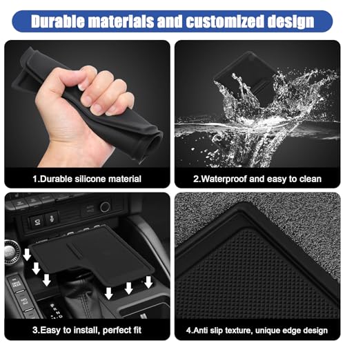 PSLER Wireless Charging Mat for Land Cruiser Prado LC250 J250 2024 2025 Interior Accessories Silicone Non-Slip Anti-Dust Mat(NOT for 1958) Center Console Wireless Charging Protective Mat - Image 4