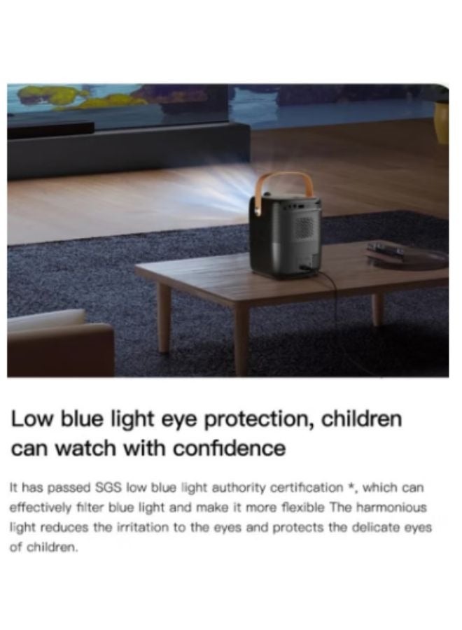 Umiio Umiio A007 Portable Smart Intelligence Projector Full HD 1080P, Android Video Projector with 5G WiFi & Bluetooth, Compatible With iOS Android HuaweiCast Suitable for Outdoor Meeting and Home Theater Black  - Image 4